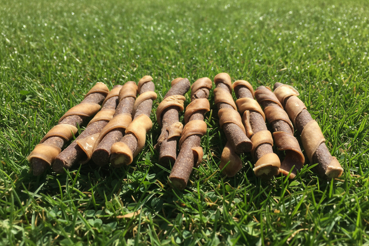 Roo Sticks wrapped in Beef Skin